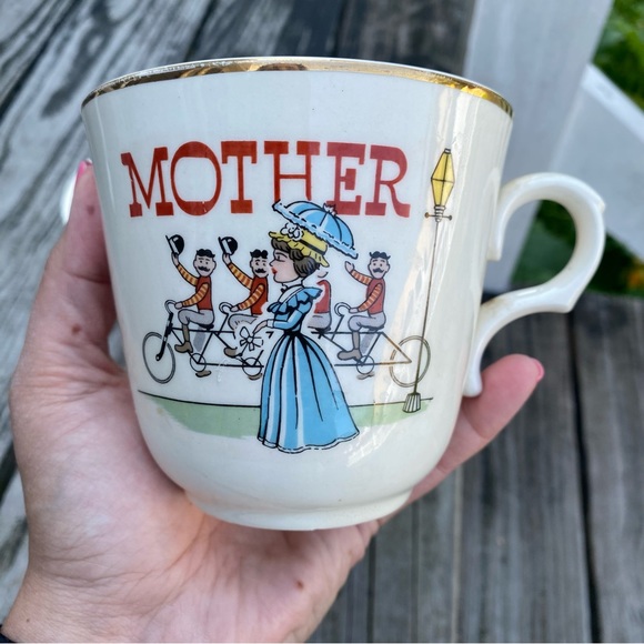 Set of Vintage Mother & Father Oversized  Mugs - Picture 2 of 5